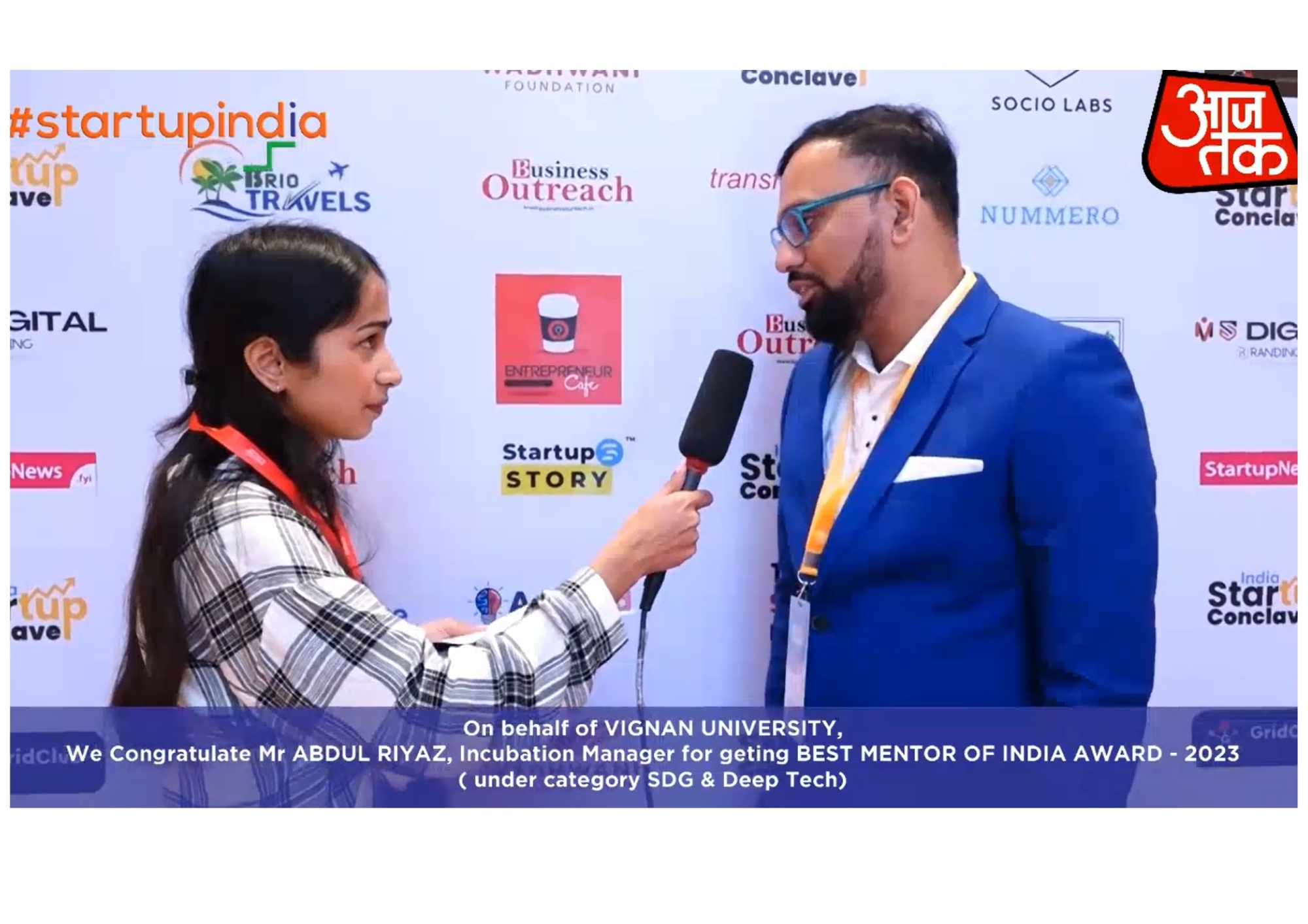 Winning Best Mentor at National Level 